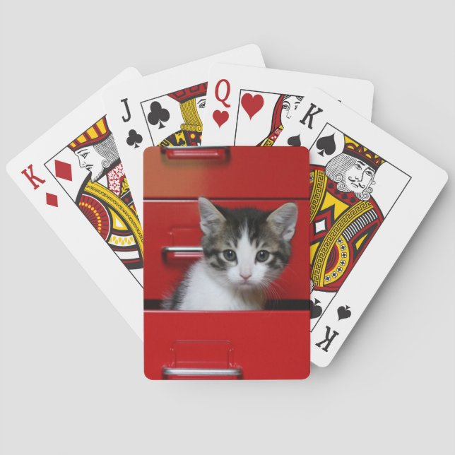 Baraja De Cartas El mirar a escondidas del gatito (Reverso)