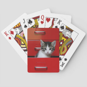 Baraja De Cartas El mirar a escondidas del gatito