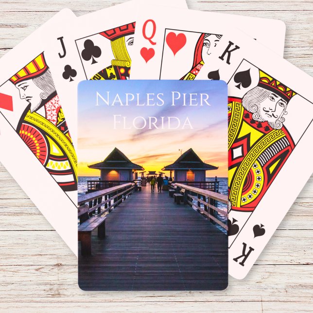 Baraja De Cartas El muelle De Nápoles En Florida Ocean Sunset Jugan (The Naples Pier In Florida Ocean Sunset Playing Cards
)