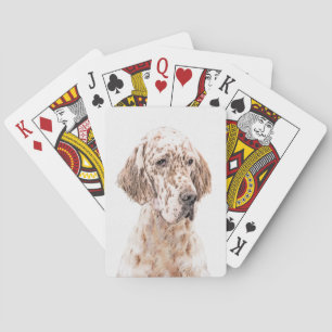 Baraja De Cartas El Naranja inglés Belton pintando arte de perro