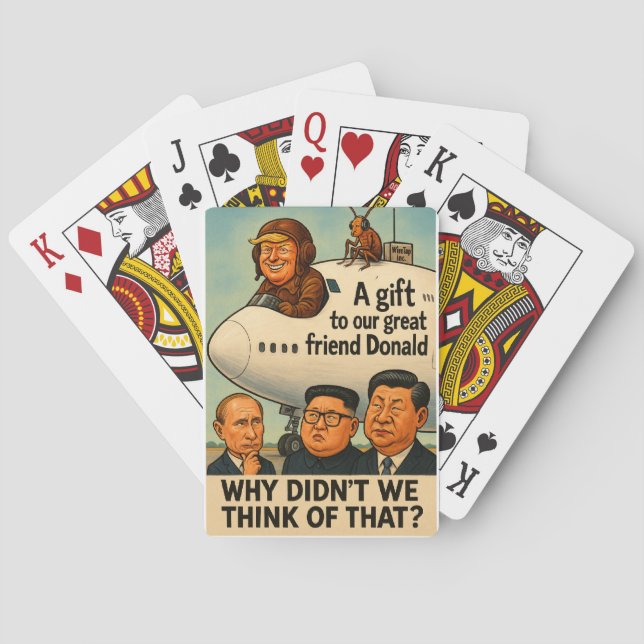 Baraja De Cartas El nuevo avión de Trump desde Qatar (Reverso)