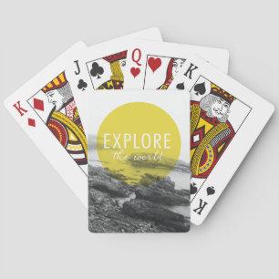 Baraja De Cartas El océano el   explora la cita del mundo