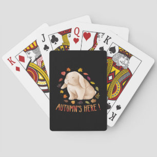 Baraja De Cartas El otoño dice conejito lindo otoño es otoño para t