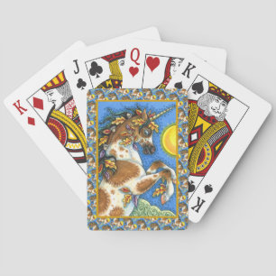 BARAJA DE CARTAS EL OTOÑO SALE A UN ESTALLÓN UNICORN, CABALLO DE LL