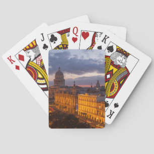 Baraja De Cartas El paisaje urbano al atardecer, La Habana, Cuba