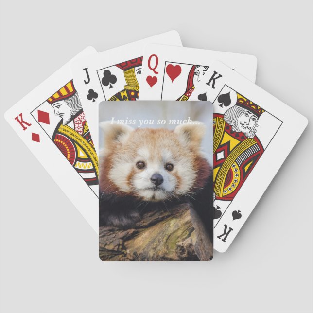 Baraja De Cartas El Panda Rojo Cuerdo Te Extraña Tanto (Reverso)