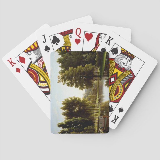 Baraja De Cartas El parque de Mortefontaine (por Bidaud) (Reverso)