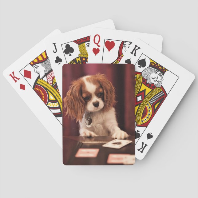 Baraja De Cartas El perrito juega a tarjetas (Reverso)