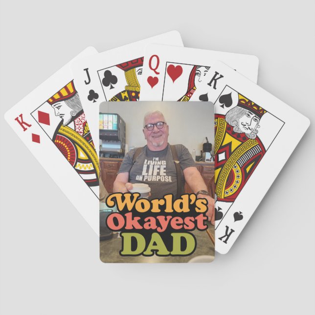 Baraja De Cartas El personalizable Okayest Dad del mundo jugando a  (Reverso)