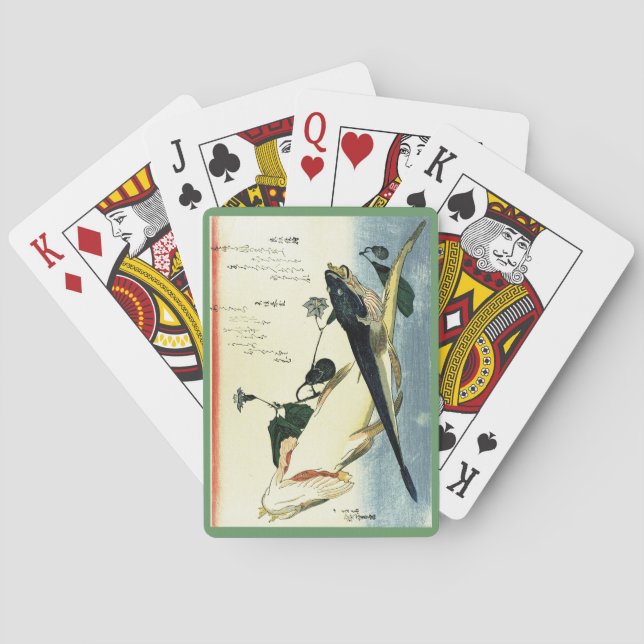 Baraja De Cartas El pescado japonés de Kochi (Bartail Flathead) Hir (Reverso)