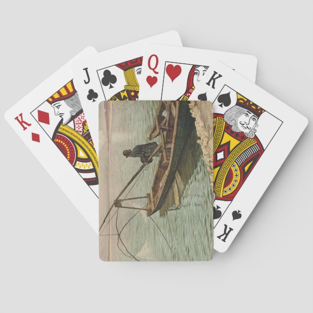 Baraja De Cartas El pescador (por Max Kurzweil) (Reverso)