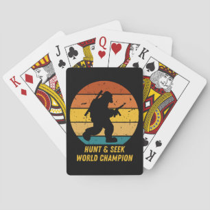 Baraja De Cartas El pie grande no quiere esconderse y buscar más ah