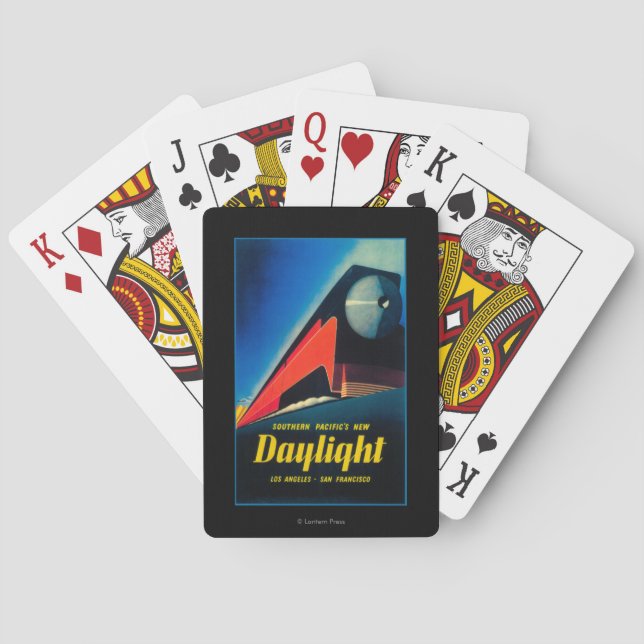 Baraja De Cartas El poster promocional del tren de la luz del día (Reverso)