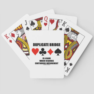 Baraja De Cartas El puente duplicado requiere una mejora continua