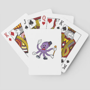 Baraja De Cartas El pulpo como mago con Gorra