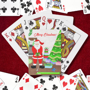 Baraja De Cartas El regalo temprano de Santa Claus - Navidades de u
