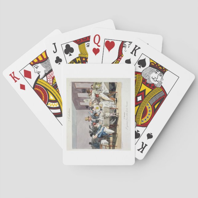 Baraja De Cartas El restaurante del hundred-seater: las 5, del 'Su (Reverso)