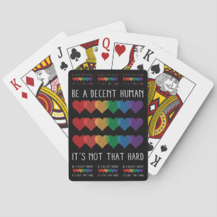 Baraja De Cartas El retro cardíaco LGBT es un ser humano decente no