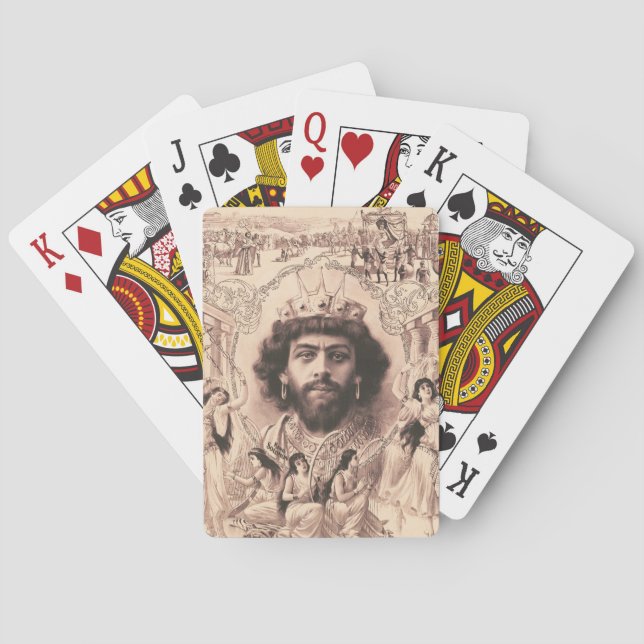 Baraja De Cartas El Rey Salomón Rodeado De Chicas Bailarines (Reverso)