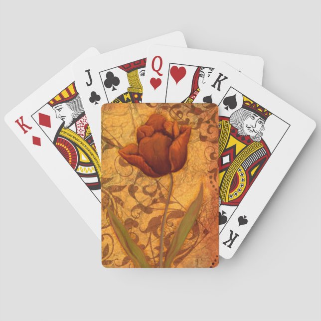 Baraja De Cartas El rojo florece II (Reverso)