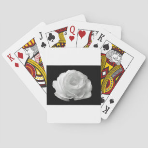 Baraja De Cartas El rosa blanco florece arte del amor de la paz del