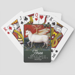 Baraja De Cartas El Rótulo Ram Zodiac Aries Vintage