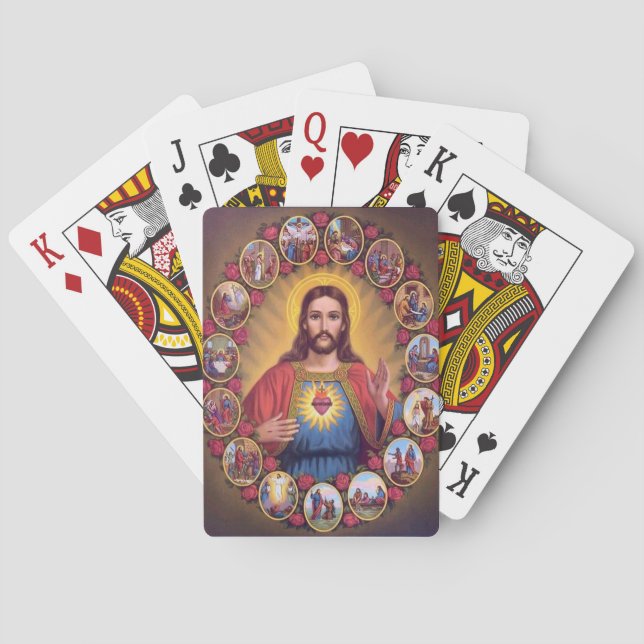 Baraja De Cartas El Sagrado Corazón De Jesús (Reverso)