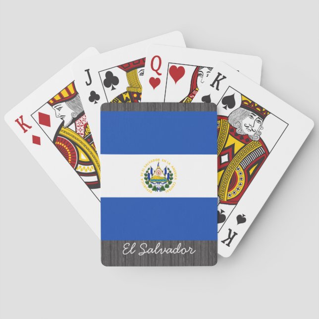 Baraja De Cartas El Salvador Flag Playing Cards (Reverso)