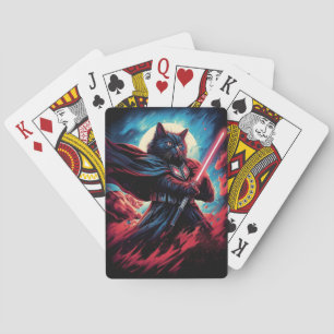 Baraja De Cartas El Samurai de la Stardust Guerrero del gato cósm