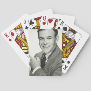 Baraja De Cartas El señalar del hombre de negocios