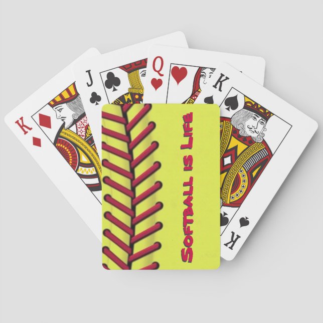 Baraja De Cartas El sóftbol es vida (Reverso)