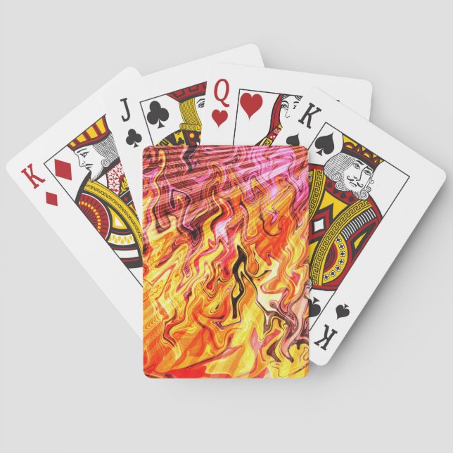 Baraja De Cartas El sol a través de las llamas..... (Reverso)
