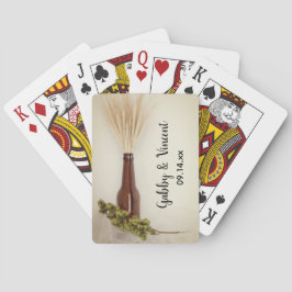Baraja De Cartas El Trigo Seco y el Hops Favor de la Boda de Cervec