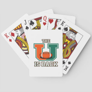 Baraja De Cartas El U vuelve naranja y verde fútbol americano unive