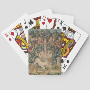 Baraja De Cartas El Unicornio se encuentra, el tapiz medieval