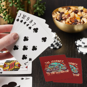 Baraja De Cartas El viaje es el destino: Motocicleta antigua