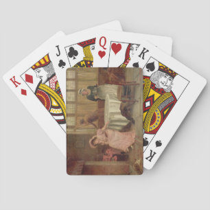 Baraja De Cartas "Él vienen?" (aceite en lona)