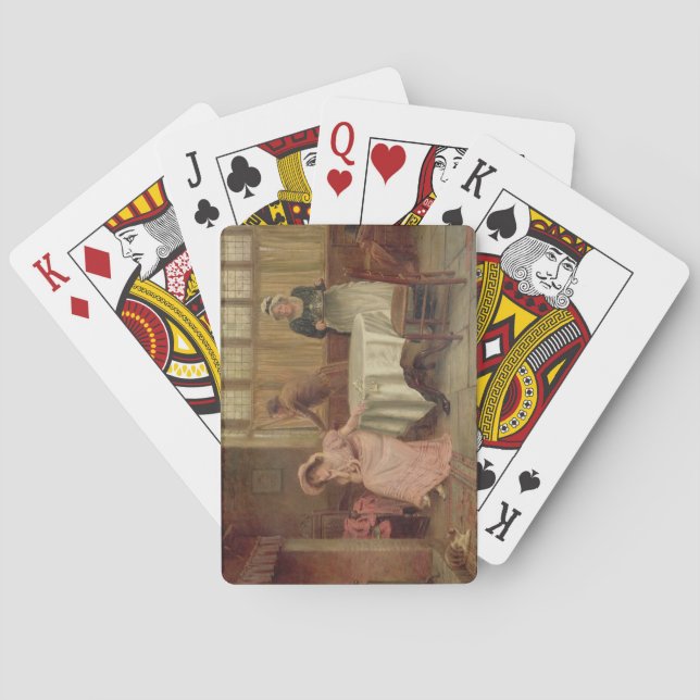 Baraja De Cartas "Él vienen?" (aceite en lona) (Reverso)