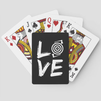 Baraja De Cartas El x arroja los hachas de amor Tomahawk Bullseye H