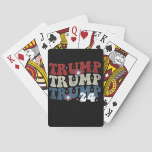 Baraja De Cartas Elección de Trump Retro Groovy 24 2024