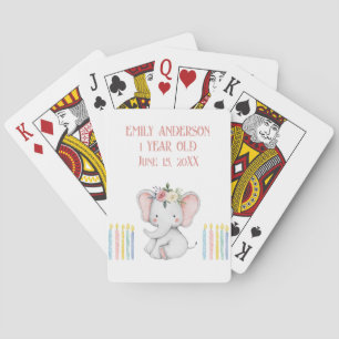Baraja De Cartas Elefante bebé pastel 