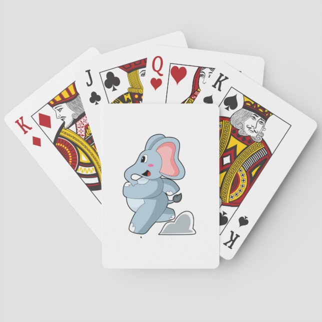 Baraja De Cartas Elefante como fugitivo (Reverso)