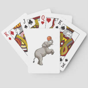 Baraja De Cartas Elefante con baloncesto
