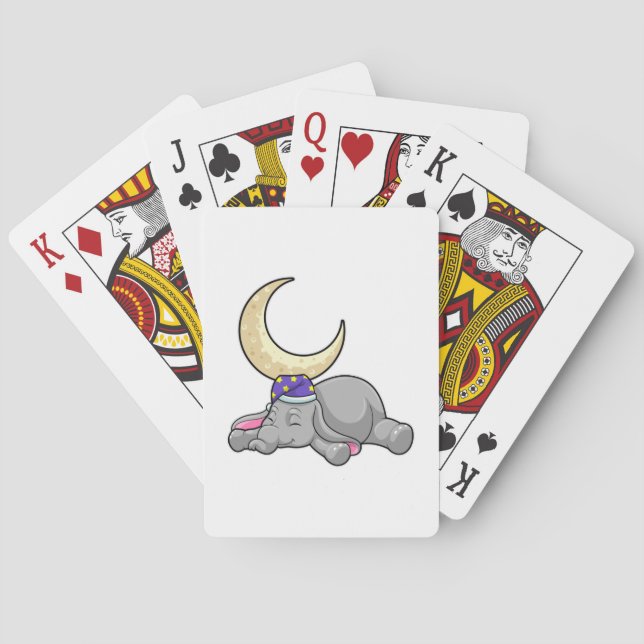 Baraja De Cartas Elefante con luna (Reverso)