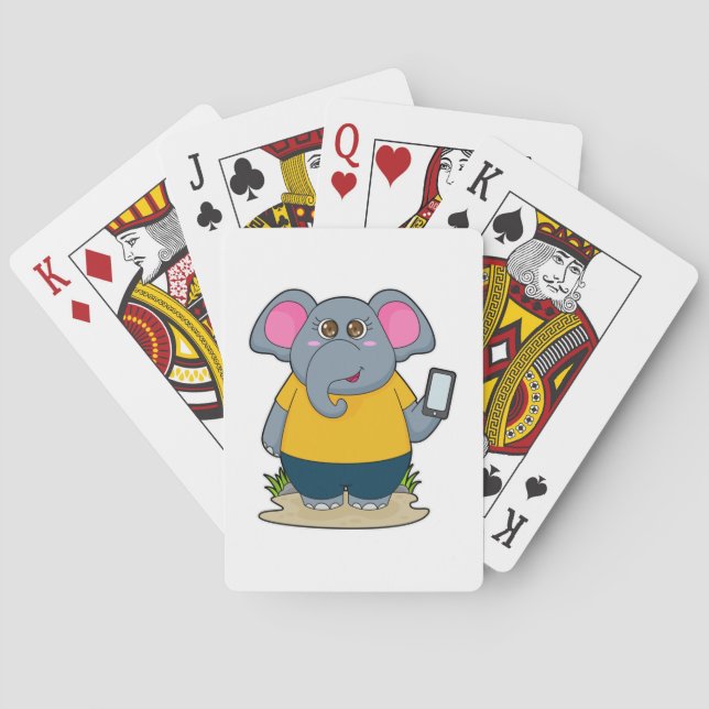 Baraja De Cartas Elefante con móvil (Reverso)