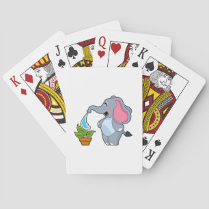 Baraja De Cartas Elefante con planta