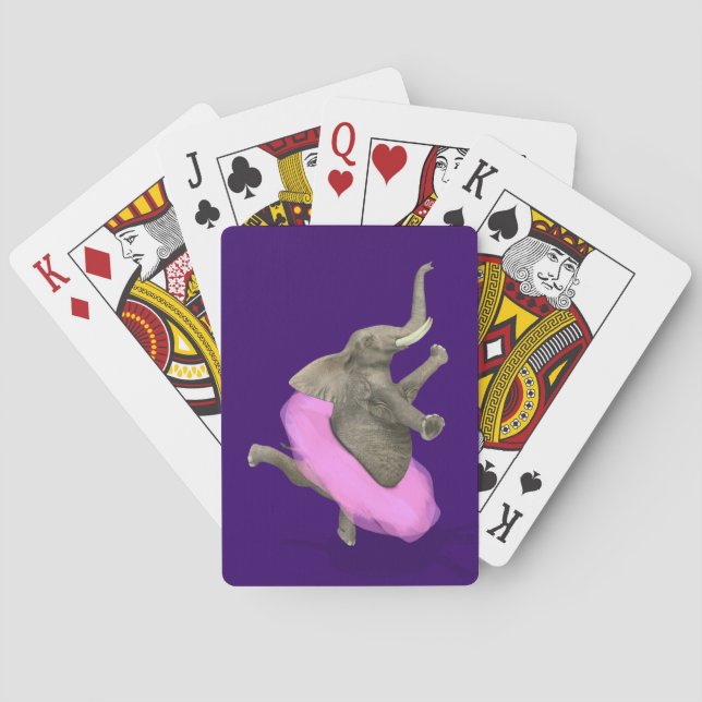 Baraja De Cartas Elefante de ballet en punta (Reverso)