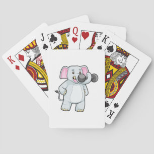 Baraja De Cartas Elefante en el entrenamiento Strenght con Dumbbell