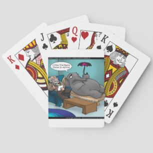 Baraja De Cartas Elefante Gracioso En Tarjetas Terapéuticas Tees Gi