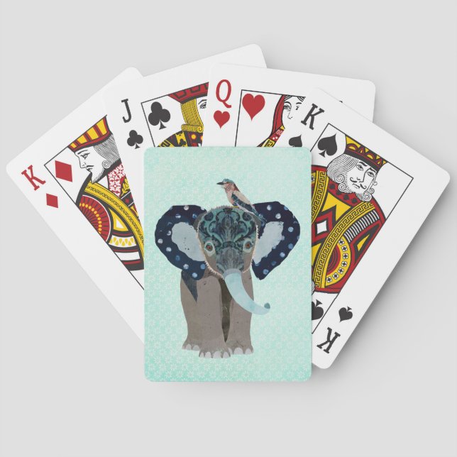BARAJA DE CARTAS ELEFANTE Y AVE DE BONITO (Reverso)
